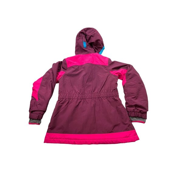 Lands End Kids L 14 Purple & Pink Waterproof Windproof Squall Parka Jacket Nylon - Picture 2 of 14